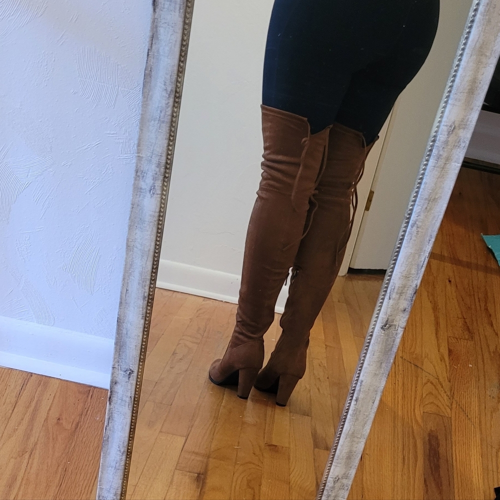 Hot Kiss Brown Over-the-Knee Boots - Picture 14 of 15
